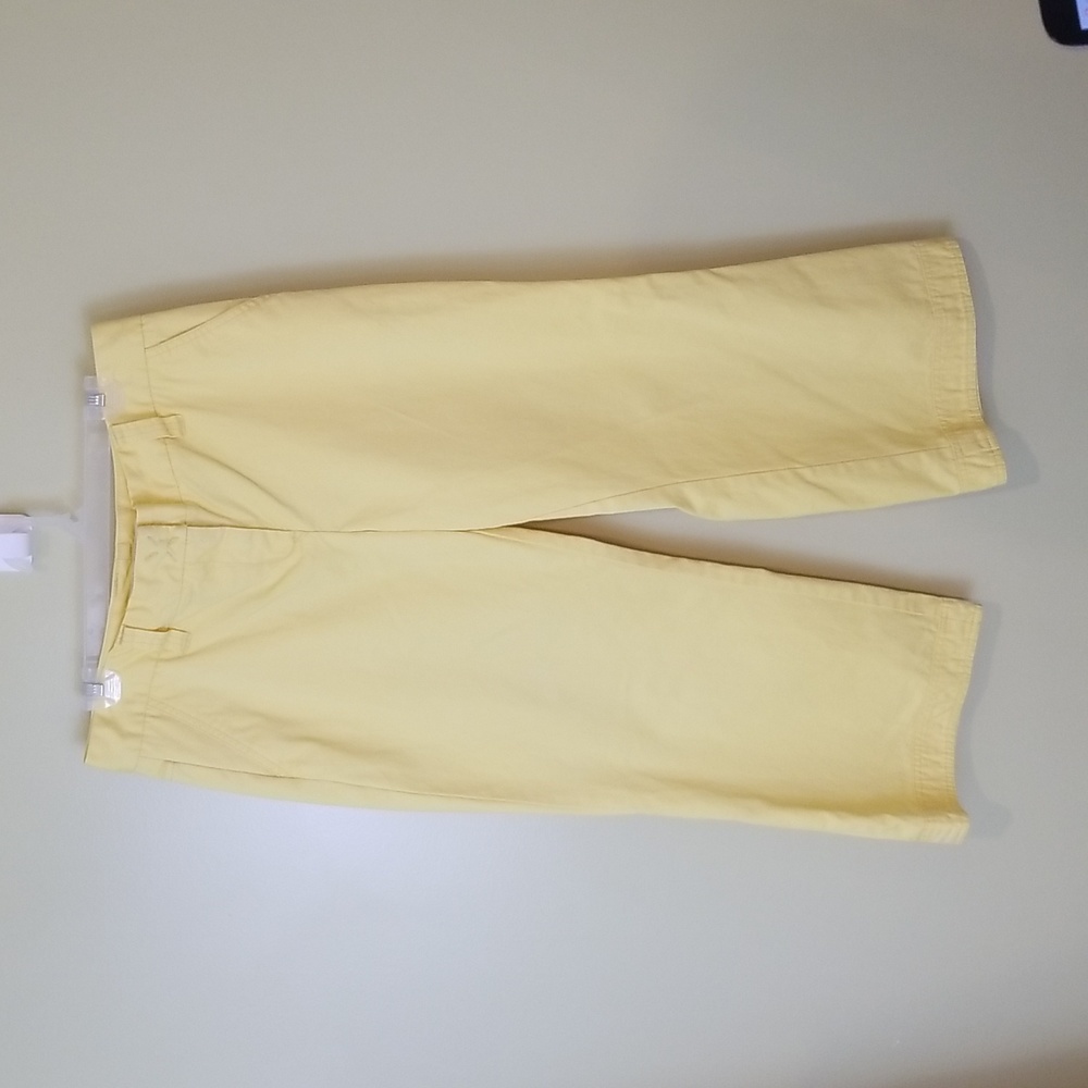 Tommy Hilfiger Yellow Cropped Lowrise Capris Size 10